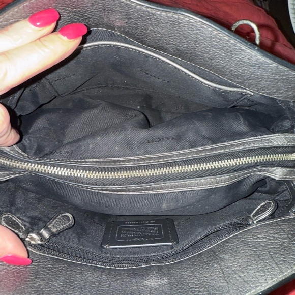 Coach Gun Metal Gray Leather Satchel - Picture 4 of 8